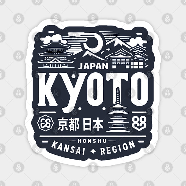 Kyoto City Japan Magnet by MakerMind8.2