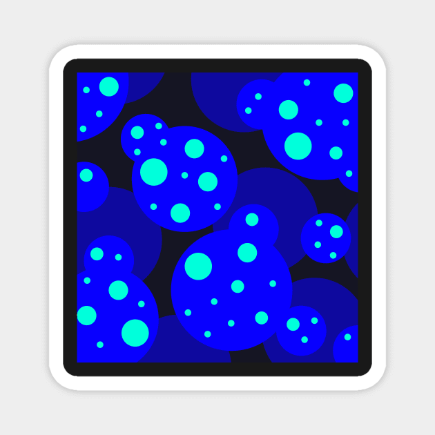 starry night pop art polka dots Magnet by pauloneill-art