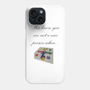 Funny Classic Board Game Design - Parcheesi black font Phone Case