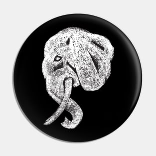 Elephant Head Side Provile Pin