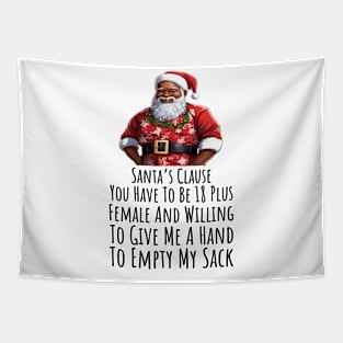 Would You Like To Give Santa A Hand To Empty His Sack Tapestry