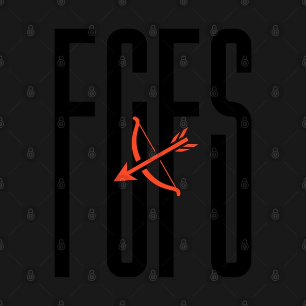 Black FCFS Red Cupids Arrow Target Design by Praizes