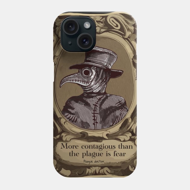 Plague Doctor Fear and contagion Phone Case by Collagedream