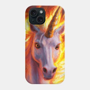 Unicorn Emerges From a Mystic Fire Phone Case