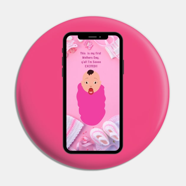 Moms First Mothers Day, Baby Girl Pin by Unique Online Mothers Day Gifts 2020