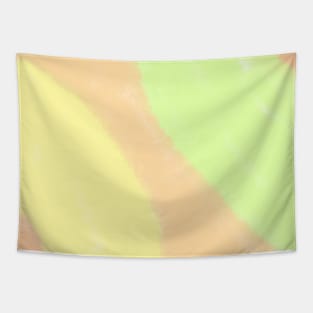 Orange yellow green abstract watercolor art Tapestry