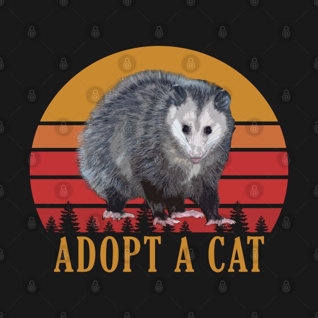 Adopt a Cat Funny Possum Vintage by giovanniiiii