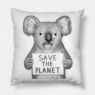 Koala save the planet Pillow