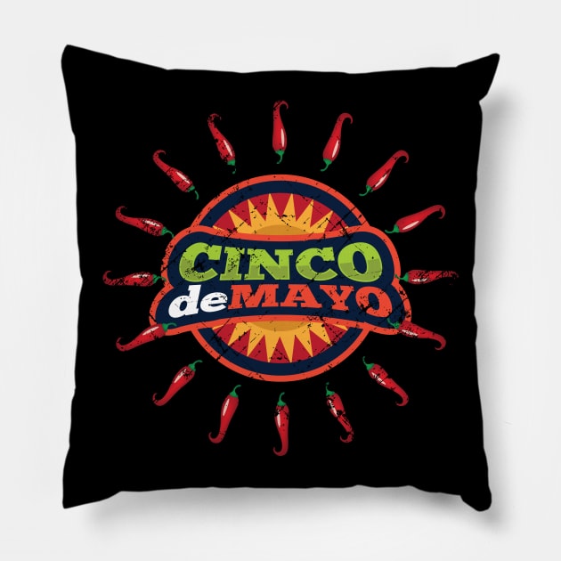 Cinco de Mayo Funny Gift Mexican Fiesta Sombrero Women Men Boys Girls Pillow by teeleoshirts