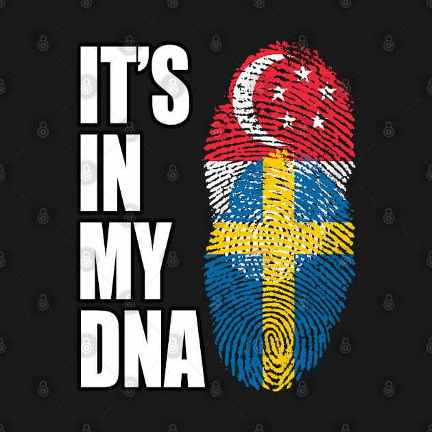 Singaporean And Swedish Vintage Heritage DNA Flag by Just Rep It!!