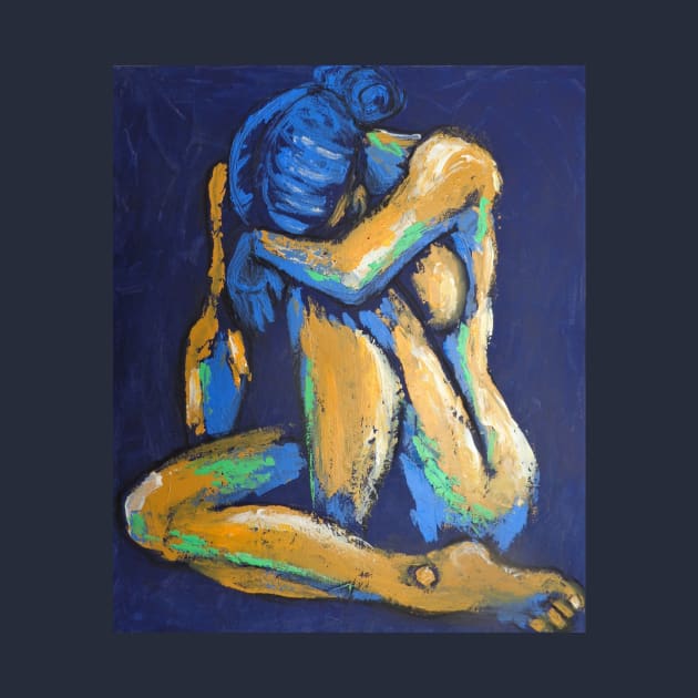 Blue Heart 4 - Female Nude by CarmenT