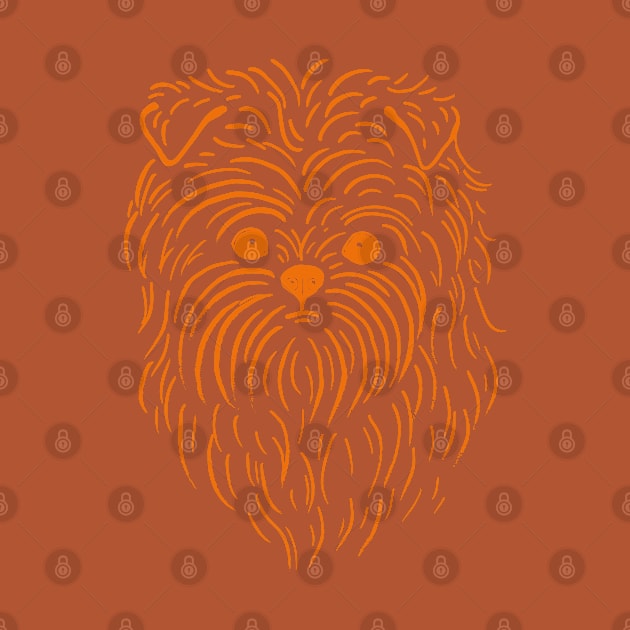 Affenpinscher (Yellow and Orange) by illucalliart