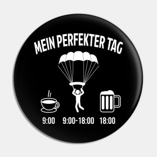 Perfekter Tag Fallschirmspringen Pin