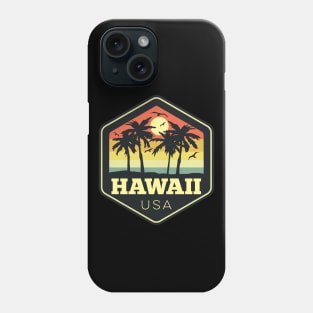 Hawaii USA Hexagon Adventure Badge Phone Case