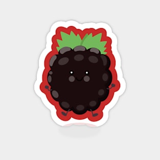 Cute happy blackberry fruit kawaii cartoon Magnet