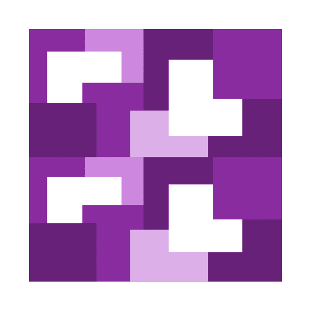 Purple abstract squares tiles pattern by Baobabprintstore