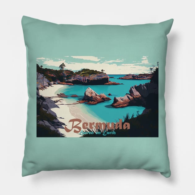 Bermuda - Heaven on Earth Pillow by GreenMary Design