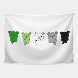 Aromantic Cute Bears Tapestry