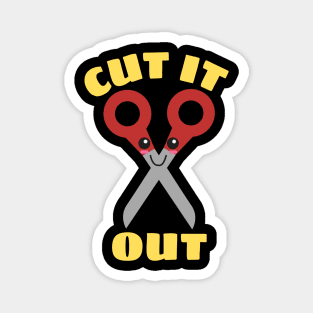 Cut It Out - Cute Scissor Pun Magnet