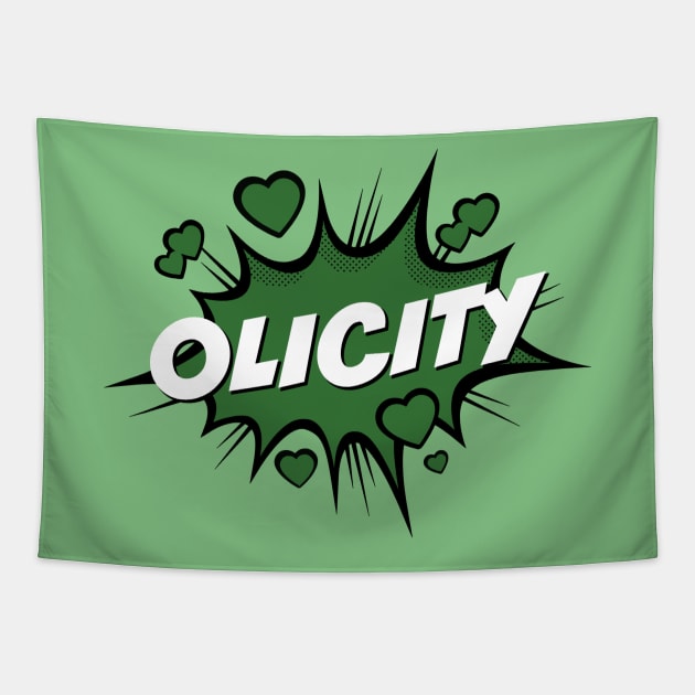 Olicity - Green Action Bubble Tapestry by FangirlFuel