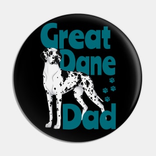 Harlequin Great Dane Dad, Original Digital Illustration, The Perfect Gift For Dad! Pin