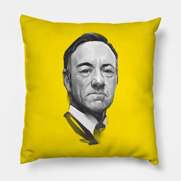 Francis Underwood Pillow by mangbo