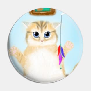 Playful kitten Pin