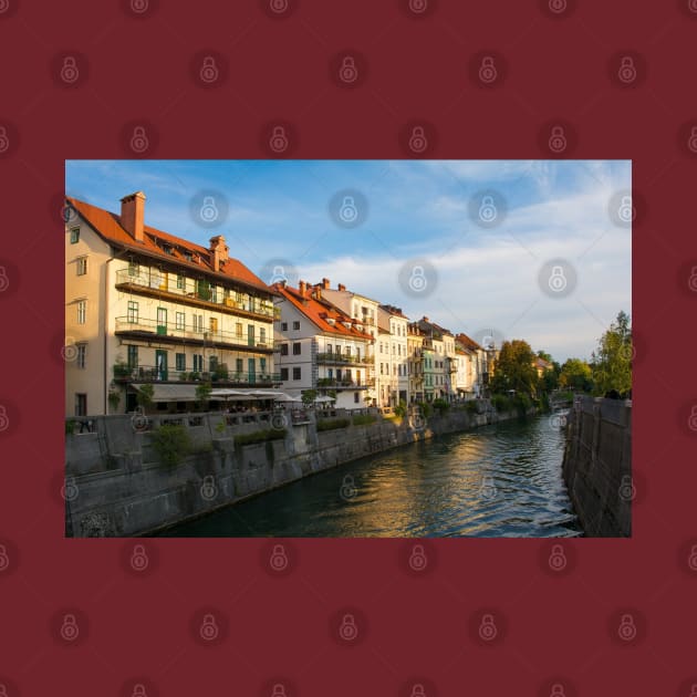 Ljubljanici River in Ljubljana, Slovenia by jojobob