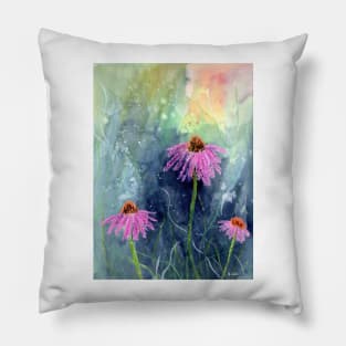 Coneflower Mixed Media Art Pillow