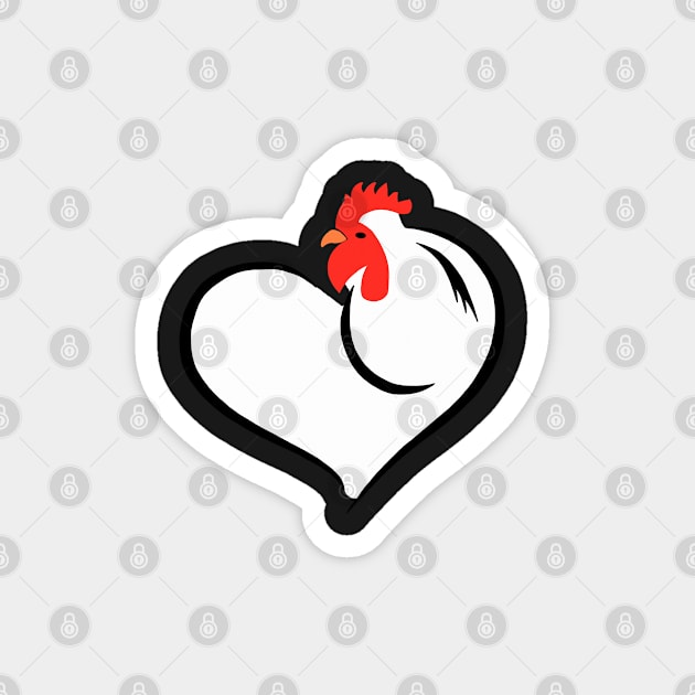Chicken Heart - NOT FOR RESALE WITHOUT PERMISSION Magnet by l-oh