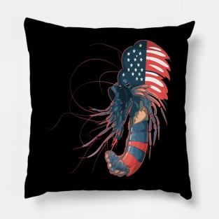 Patriotic Prawn Pillow