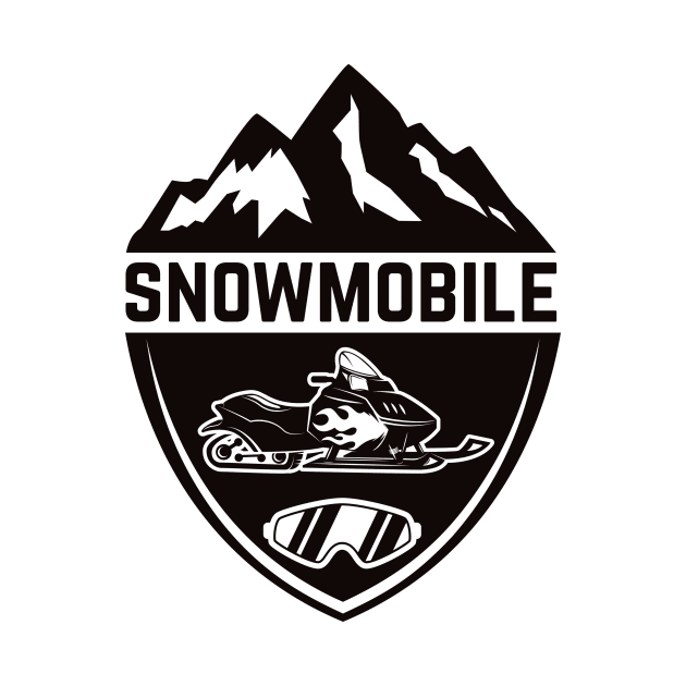 Snowmobile Emblem for passionate by ShirtDigger