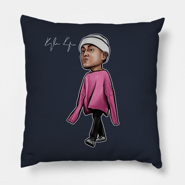 Kyle Kuzma Pink Sweater Pillow by danlintonpro