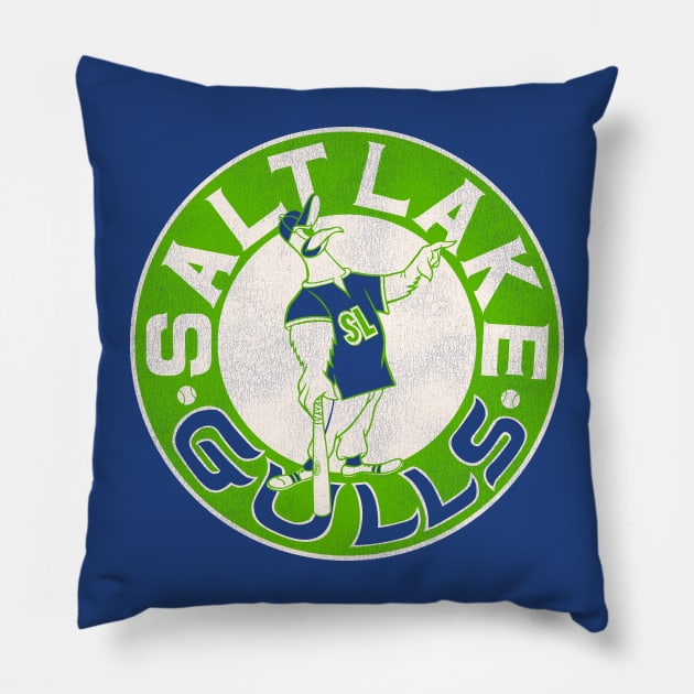 Defunct 70s Salt Lake Gulls Baseball Pillow by Defunctland