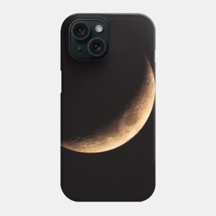 Crescent Moon Night Sky Photograph Phone Case