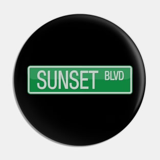 Sunset Boulevard Street Sign T-shirt Pin