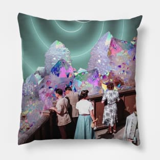 Crystal Mountain Lookout Collage Art Pillow