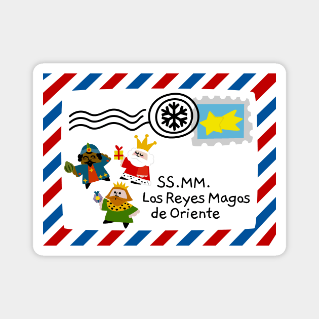 Carta A Los Reyes Magos Magnet by soniapascual