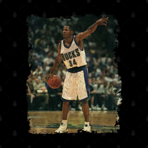 Sugar Ray Allen, During His Time in Milwaukee by Omeshshopart