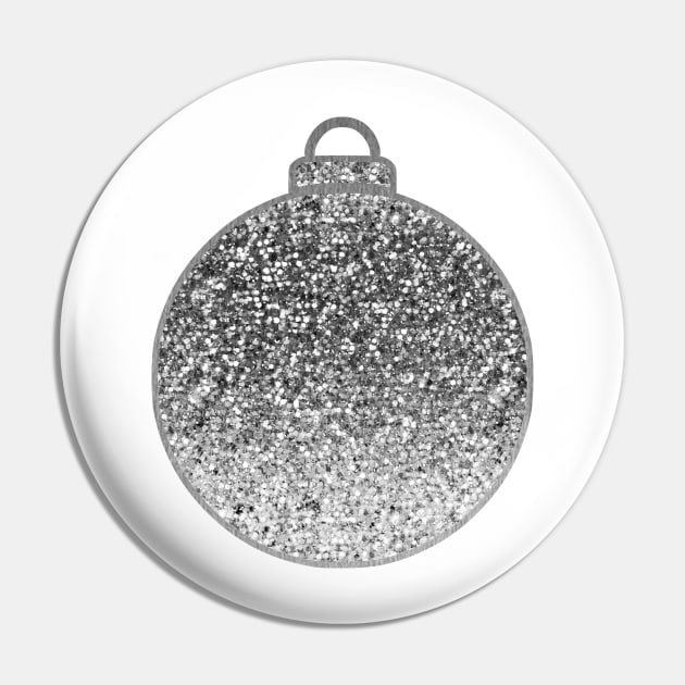 Silver Christmas bauble Pin by RoseAesthetic