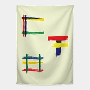 Color Block Hashtags Tapestry