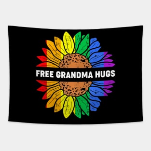 Free Grandma Hugs Lgbt Daisy Hippie Gay Pride Tapestry