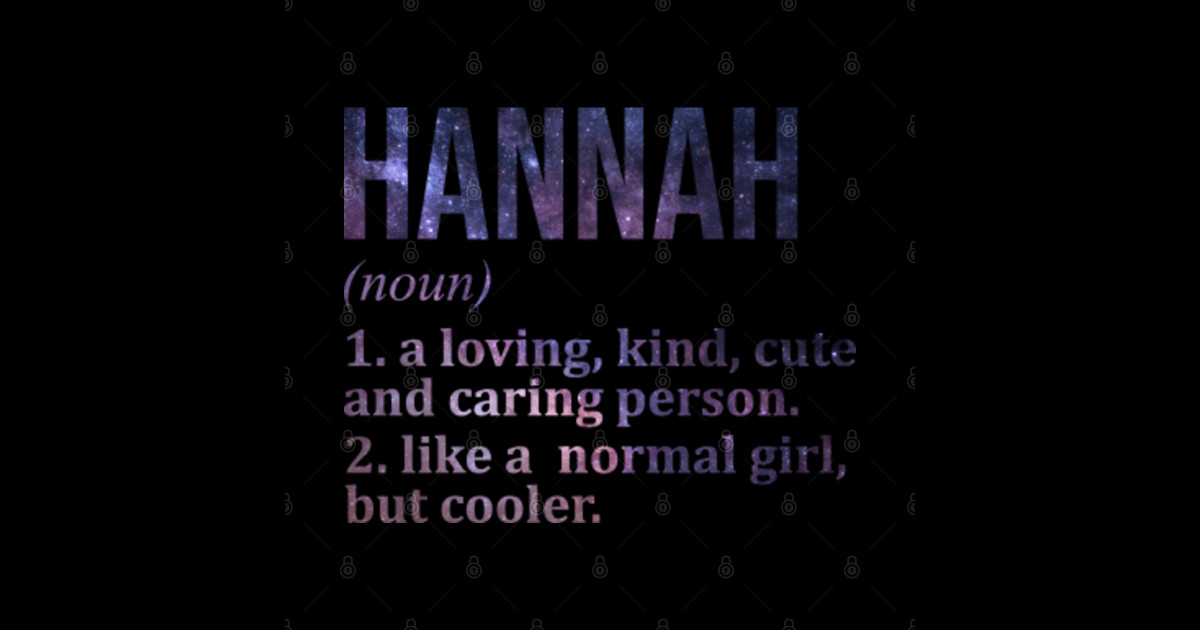 Hannah Name Hannah Name Posters and Art Prints TeePublic
