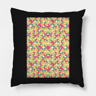 Circle Pattern (Red, Yellow, Green) Pillow