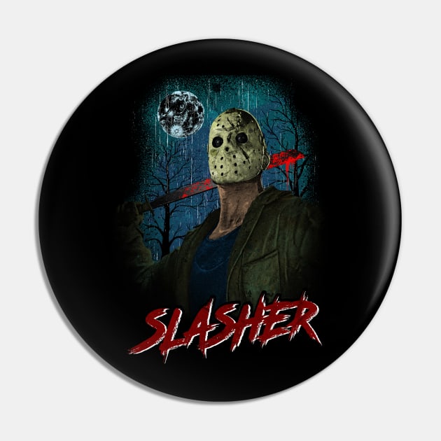 Killer Slasher Pin by Dark Planet Tees