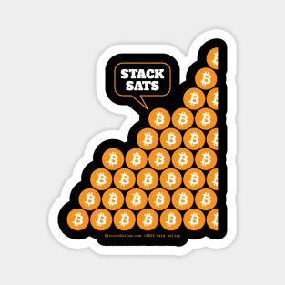 Stack Sats Speech Bubble Bitcoin Pile Magnet