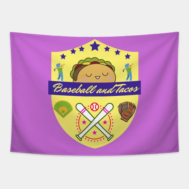 Baseball And Tacos - Love - Hobby Tapestry by ASOR14