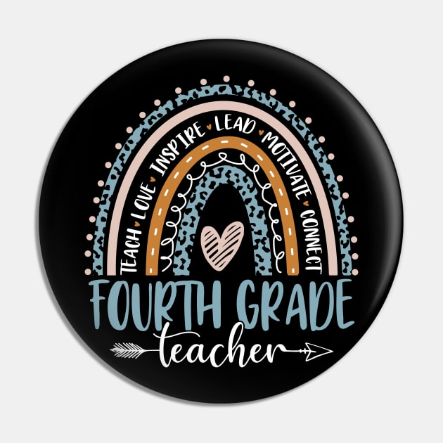 Fourth Grade Rainbow Girls Boys Teacher Team 4th Grade Squad Pin by KRMOSH