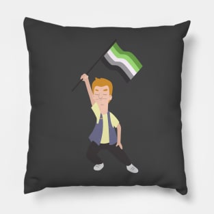 Jimmy Jr. x Aromantic Flag Pillow