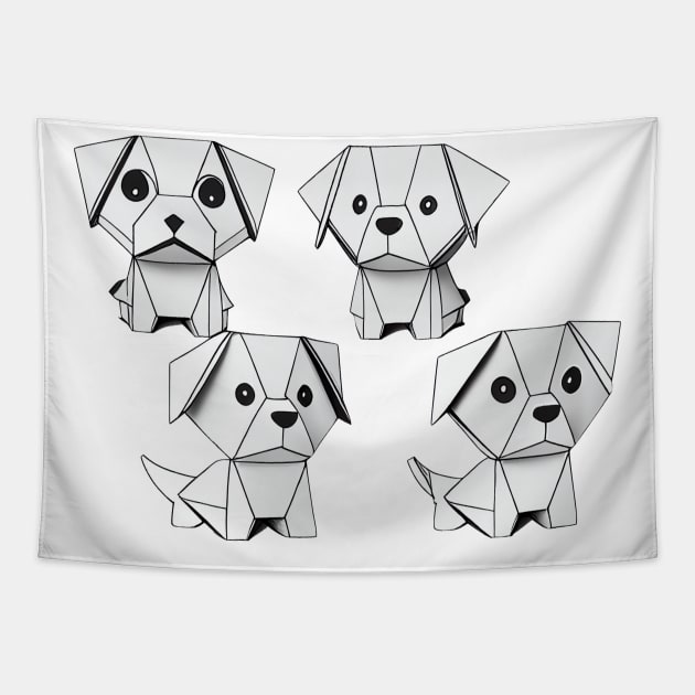 Origami puppies pack Tapestry by stkUA